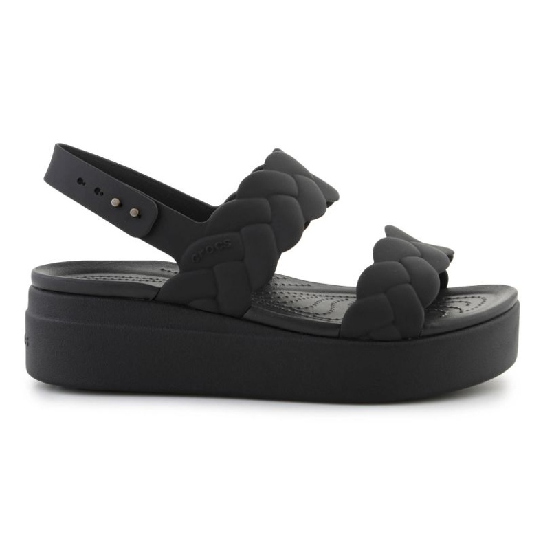 Crocs sandali Brooklyn Weven Weedge 209977-060 nero