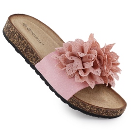 Infradito da donna con fiori rosa Potocki GN17301