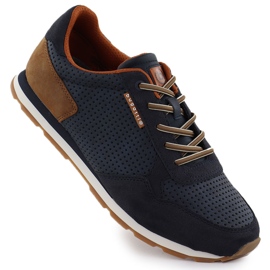 Scarpe sportive maschili casual blu navy bugatti 321-ash02-5500