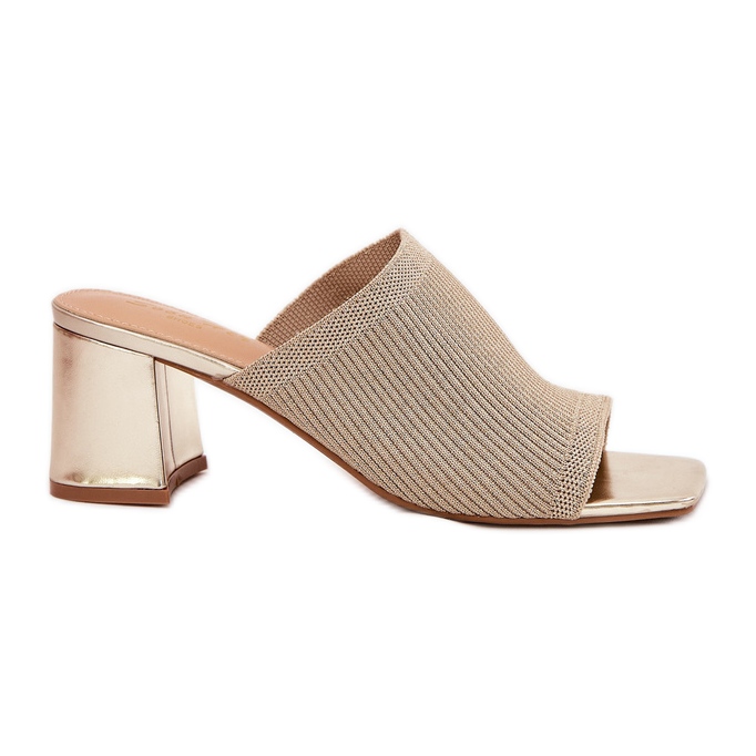 Tacchi da donna con pistillo dorato d'oro
