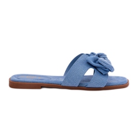 Flop da donna piatta con un fiocco blu