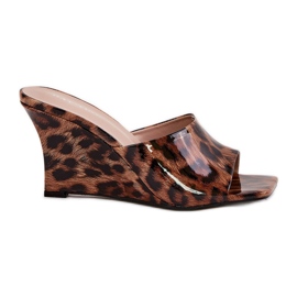 Flip femminili dipinti Flip Stampa leopardo leopardo marrone