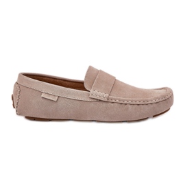 Big star rr174050 mocassini in pelle scamosciata maschile beige