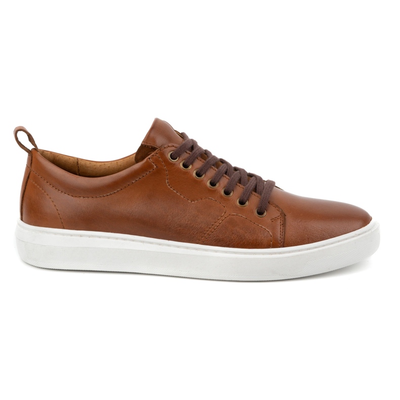 Olivier Scarpe stringate sportive da uomo in pelle 434KNT marrone