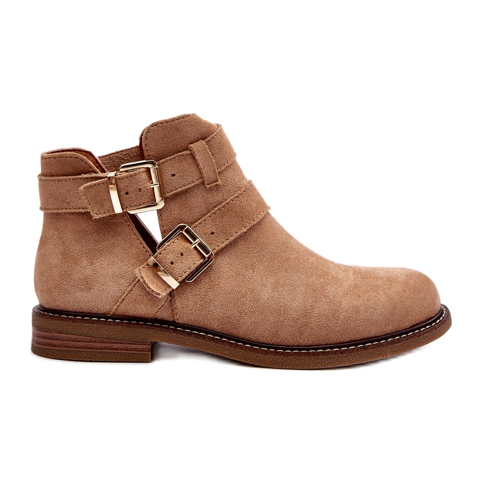 Tacchi piatti da donna con strisce beige