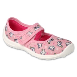 Ballerine per bambini Befado rosa con fondo elastico 661X069