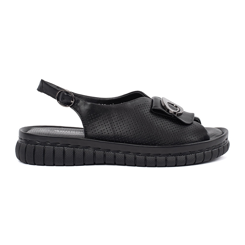 Goodin Cuoio sandali neri eleganti nero
