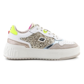 D.Franklin Court Basic Glitter DFSH321096 Gold Scarpe bianco