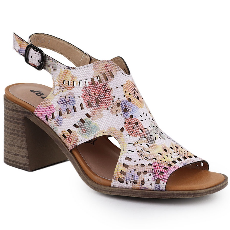 Openwork femminile sandali da donna con fiori Jezzi 24125 rosa