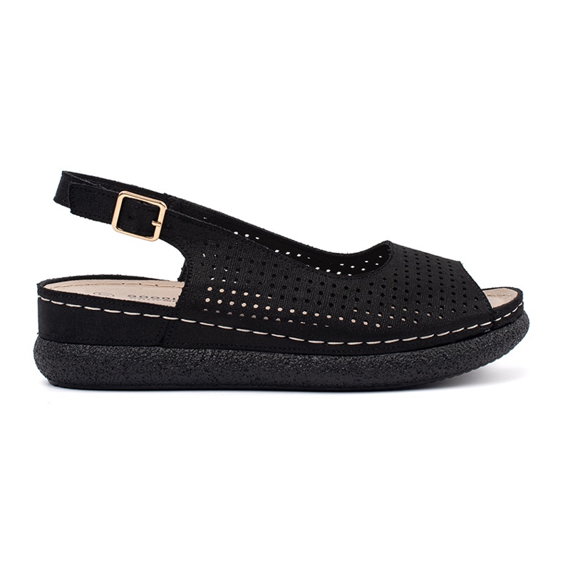 Goodin Sandali openwork comodi neri nero