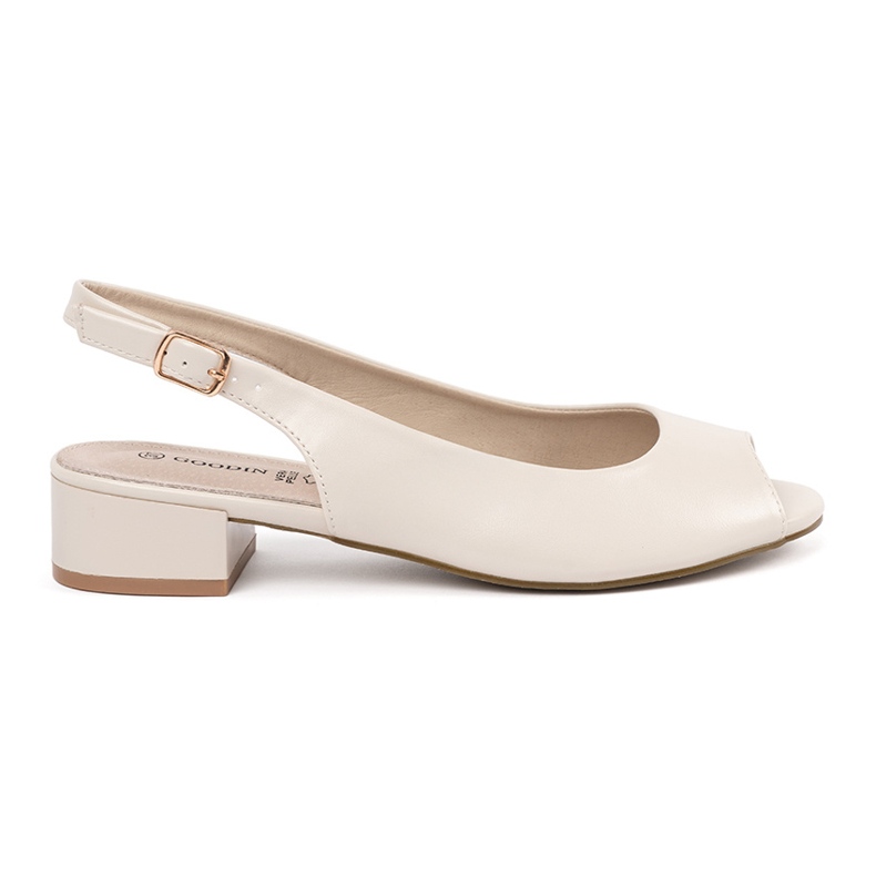 Sandali Goodin a basso livello elegante a bassa portata beige