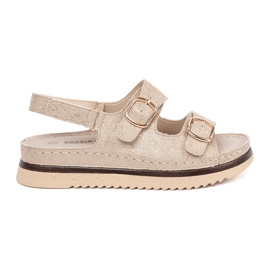 Goodin Sandali beige con elementi dorati