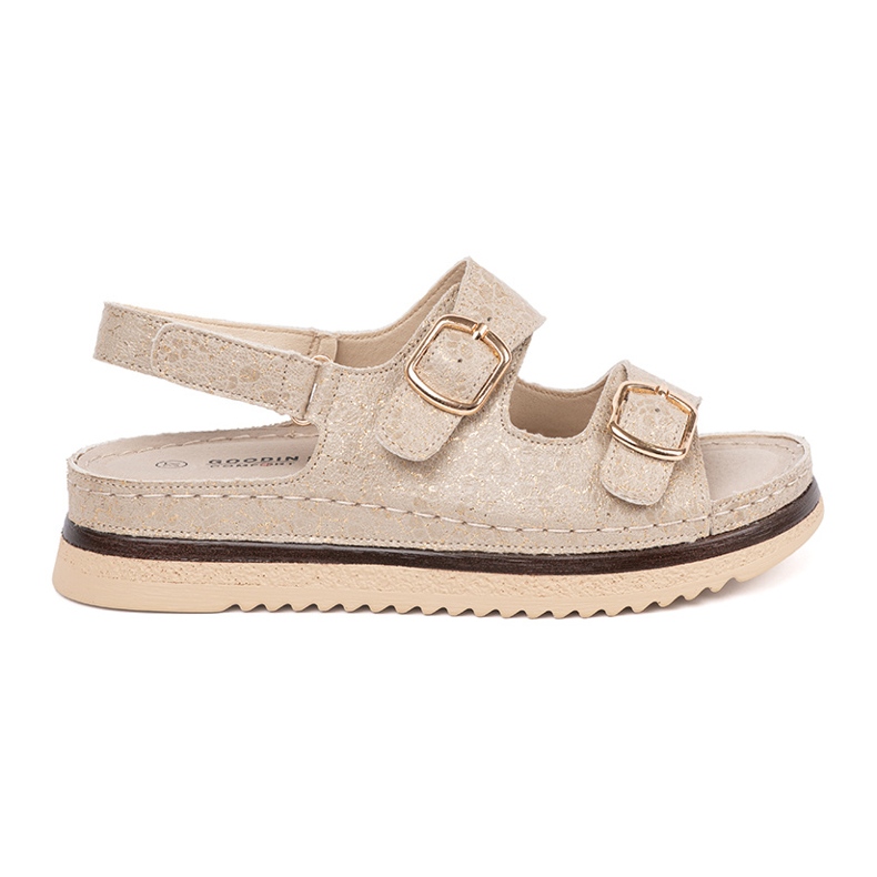 Goodin Sandali beige con elementi dorati