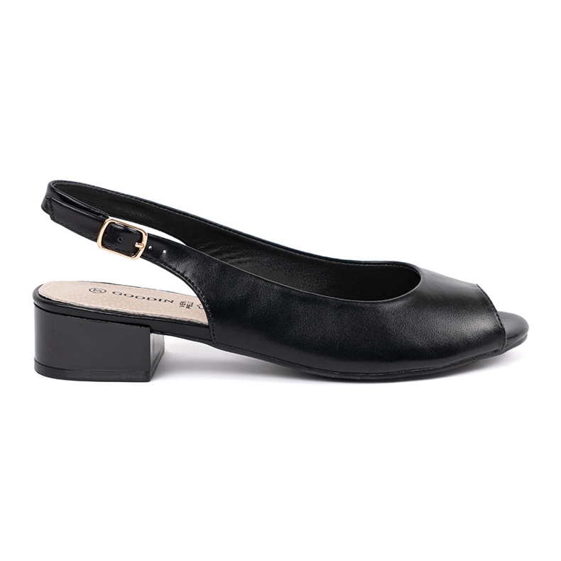 Goodin Sandali eleganti neri con tacco basso nero