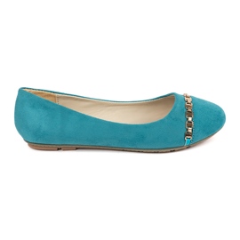 Ballerina femminile piatta turchese blu