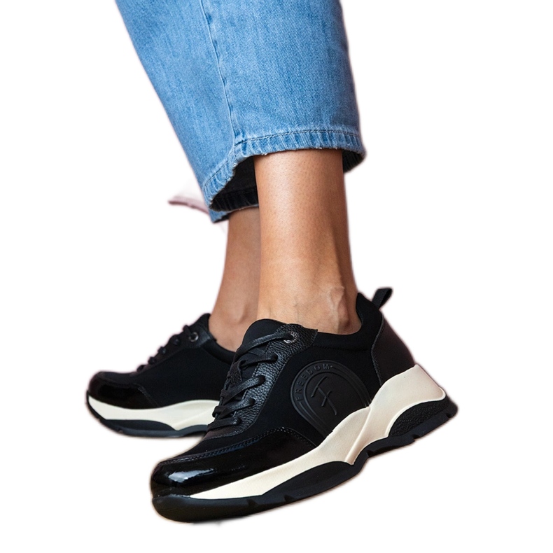 Sneakers sportive da donna nere nero