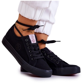 Sneakers materiale da donna Cross Jeans JJ2R4049C NERO
