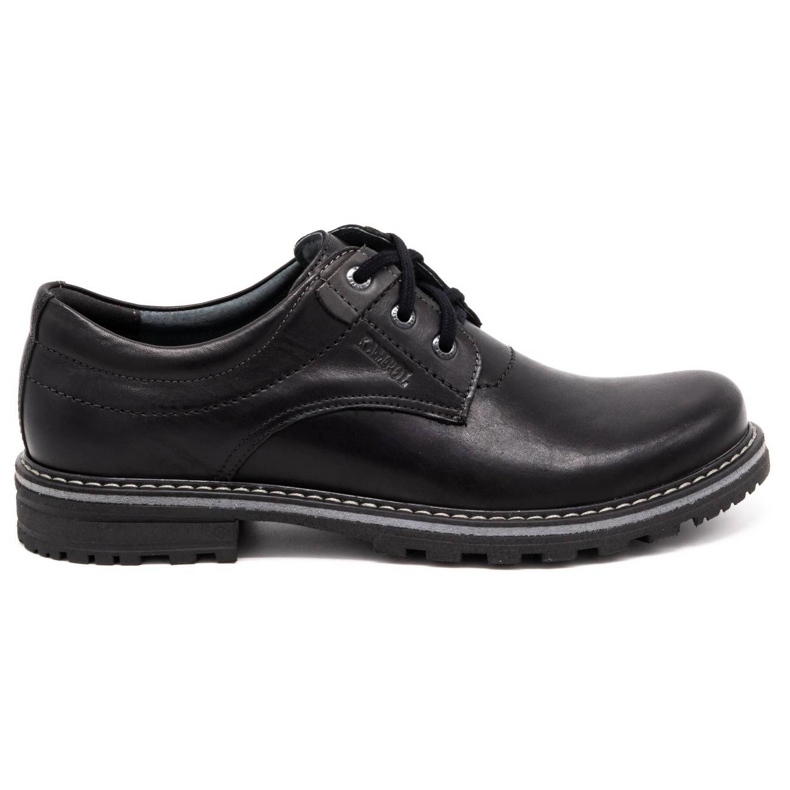 Kampol Scarpe da uomo in pelle 32/15 Nero