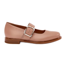 Scarpe in pelle da donna con Laura Messi 2980 Black Black Shock beige
