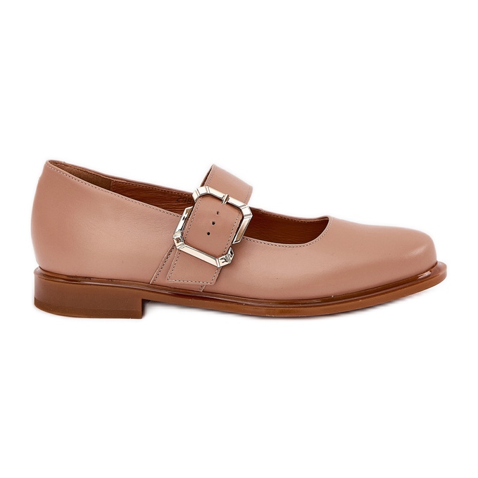 Scarpe in pelle da donna con Laura Messi 2980 Black Black Shock beige