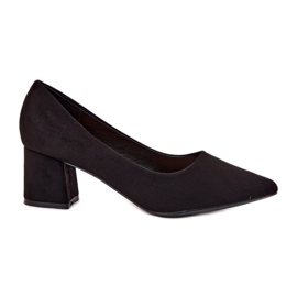 Pompe da donna con dita puntate sul Black Post nero
