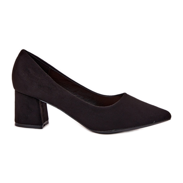 Pompe da donna con dita puntate sul Black Post nero