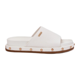 Flip da donna Flip sulla piattaforma con Big Star RR274216 White Studs bianco