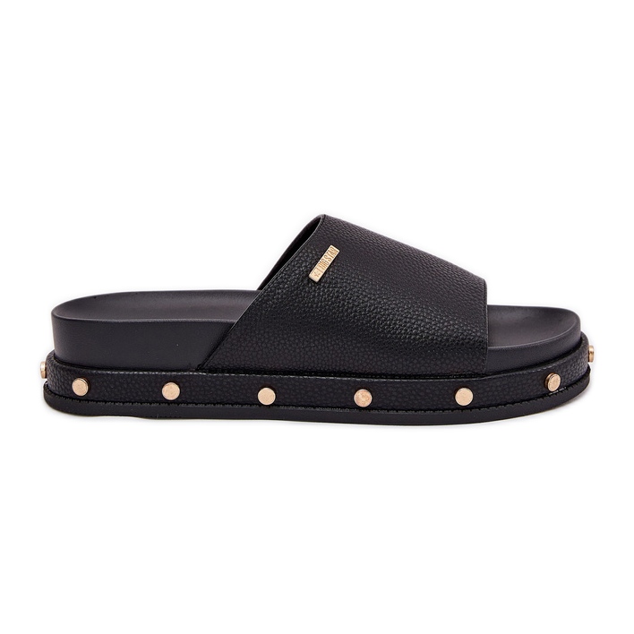 Flip da donna Flip sulla piattaforma con Big Star RR274214 Black Studs nero