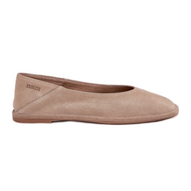 Women's Suede Ballerinas Big Star RR274082 Beige