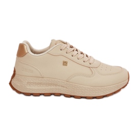 Scarpe sportive femminili leggere Big Star RR274630 Hi-Polish Beige Sistema