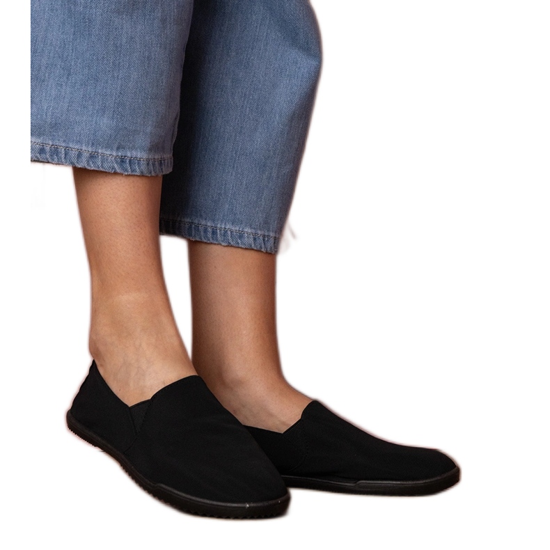 Black Women's Slip -Up Sneaker nero