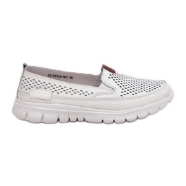 Openwork Vinceza 95336 Natural Ballerinas bianco