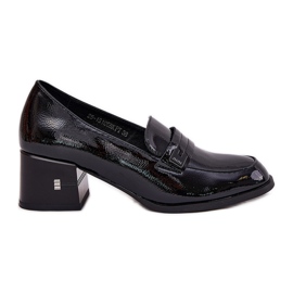Scarpe in pelle dipinta con Vinceza 18105 tacchi alti neri nero