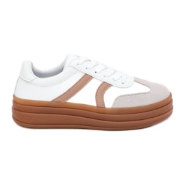 Evento Sneakers con plateau da donna, colore bianco
