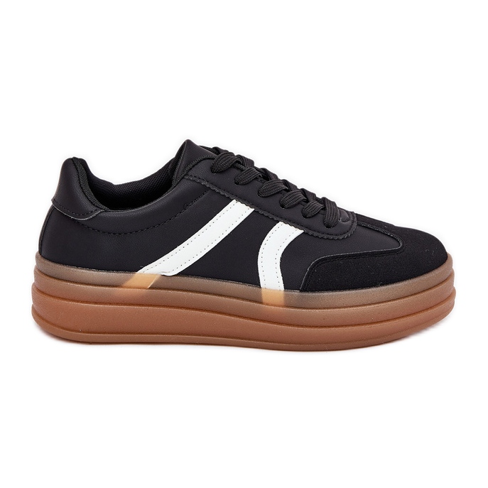 Evento Sneakers con plateau da donna nere nero