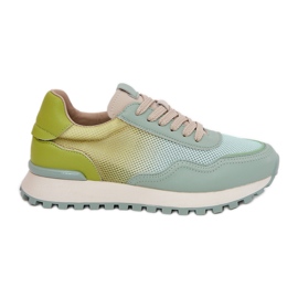 Scarpe sportive in pelle con Vinceza 66775 Mesh femminile verde