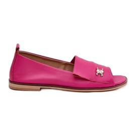 Ballerina elegante in pelle con dita nude Zazoo 1865 Fucsia rosa