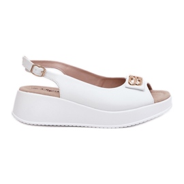 S.Barski Sandali in pelle femminile con dettaglio decorativo S. Barski LR51-593 Bianco