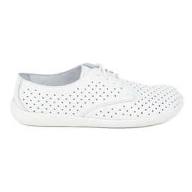 Pollonus Polylonus in pelle femminile bianco a piedi nudi 5-1288-018