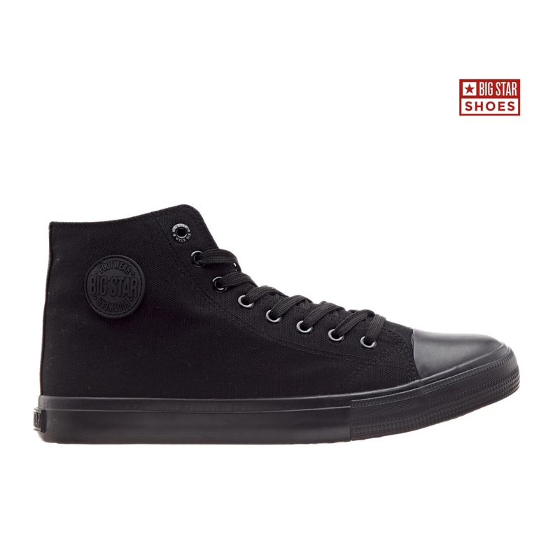 Big Star Scarpe da uomo ad alta stella ff174550 sneaker nere