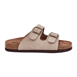 Flip di camoscio femminile Flip con fibbie beige di Big Star RR274A391