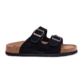 Flip di pelle scamosciata femminile con fibbie nere RR274A390 Big Star RR274A390 nero