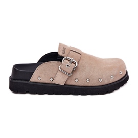 Suede Flip -Flops Oschi femminili sulla piattaforma Big Star RR274A376 beige