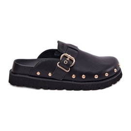 Flip in pelle -flips femminili intasanti sulla piattaforma nera Big Star RR274A378 nero