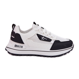 Scarpe sportive femminili sulla piattaforma Big Star RR274A223 Sistema Hi-Poly Sistema bianco e nero