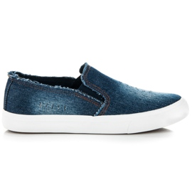American Club Comode scarpe slip-on blu