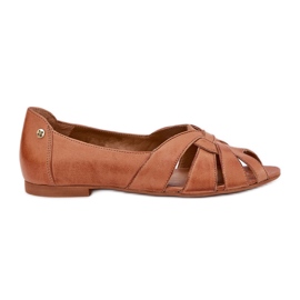Ballerine in pelle con dita nude Maciejka 06908-29/001-1 Brown marrone