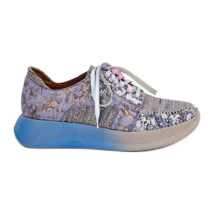 Scarpe in pelle da donna sulla piattaforma Maciejka 06776A-06 Blue
