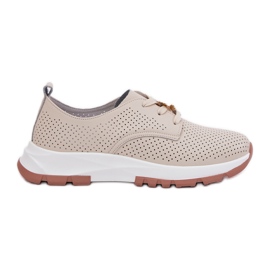 Scarpe in pelle da donna con artiker 54c1811 beige