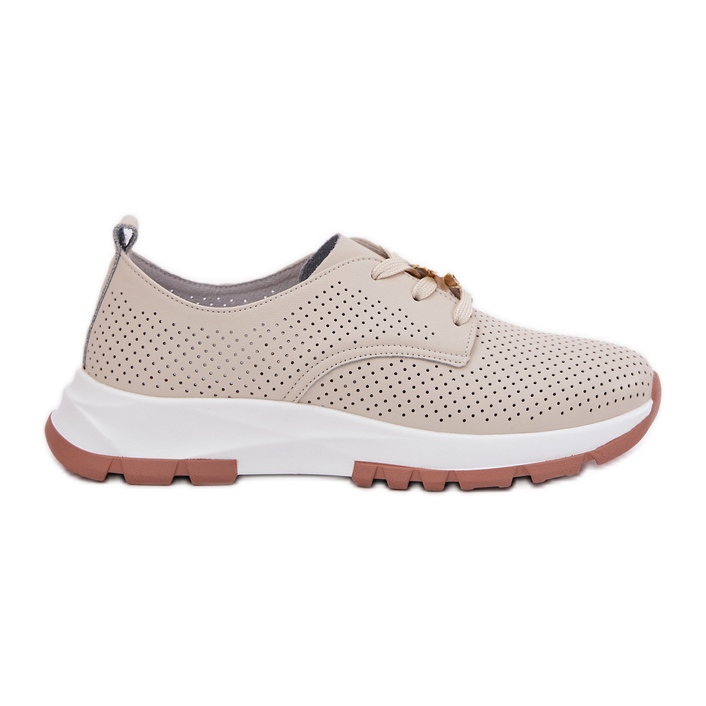 Scarpe in pelle da donna con artiker 54c1811 beige